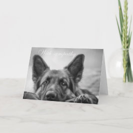 Cartão german shepherd com placa de simpatia