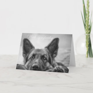Cartão german shepherd com placa de simpatia