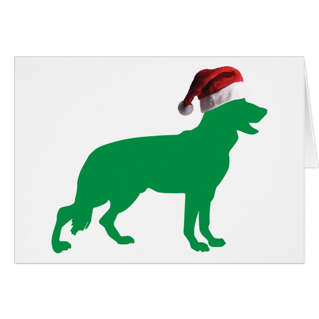 Cartão German shepherd de Natal (Frente Horizontal)