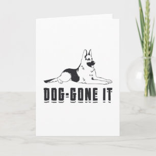 Cartão German Shepherd Dog-Gone It Dogs Animal Vintage