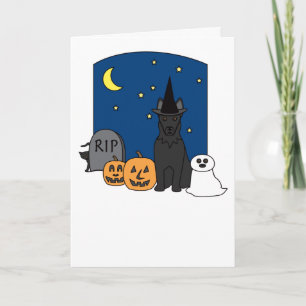Cartão german shepherd Halloween