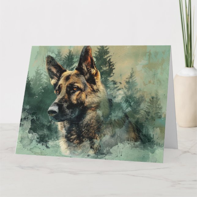 Cartão German shepherd Orgulhoso e Lindo (Frente)