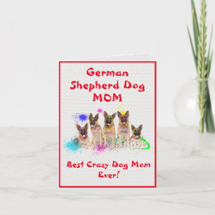 Cartão German shepherd personalizado Cachorro-mãe melhor