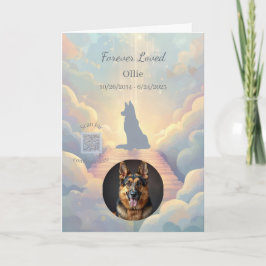 Cartão German Shepherd Rainbow Bridge Sympathy Card