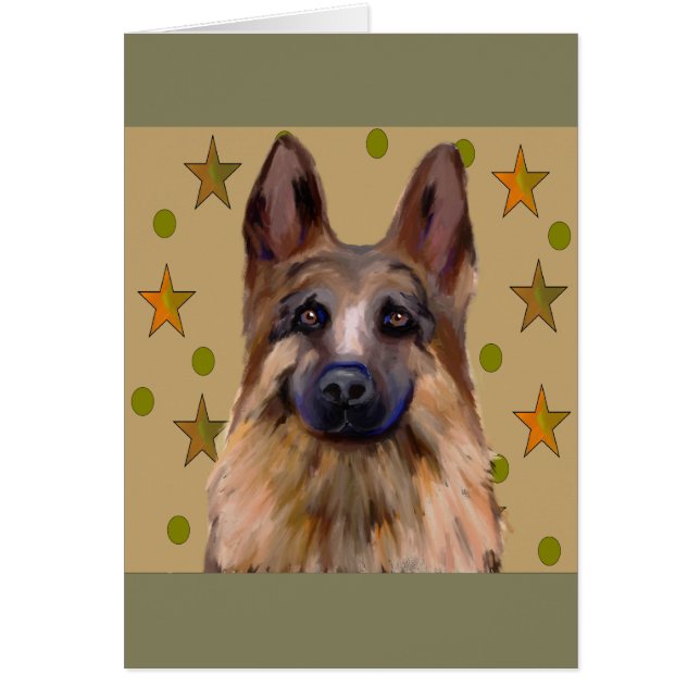 Cartão German shepherd Soldier Art (Frente)