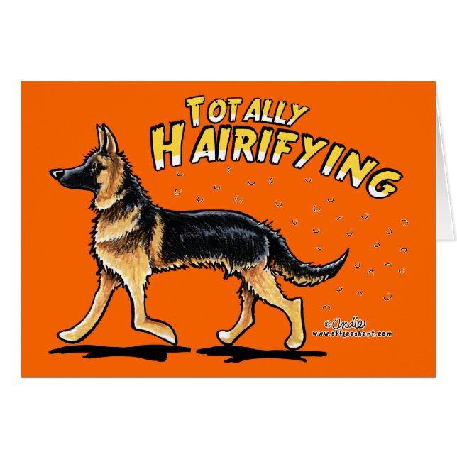 Cartão German shepherd Totalmente Aterrorizante (Frente Horizontal)