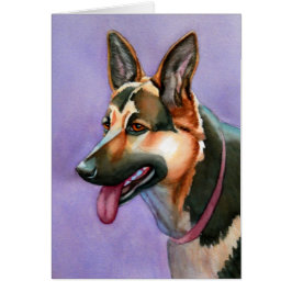 Cartão German shepherd Watercolor