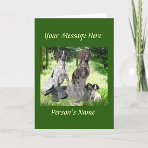 Cartão German Shorthaired Pointer Family Greeting Card