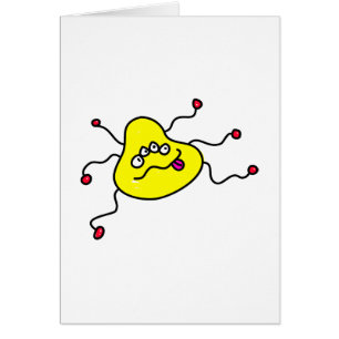 Cartão Germe amarelo dos desenhos animados