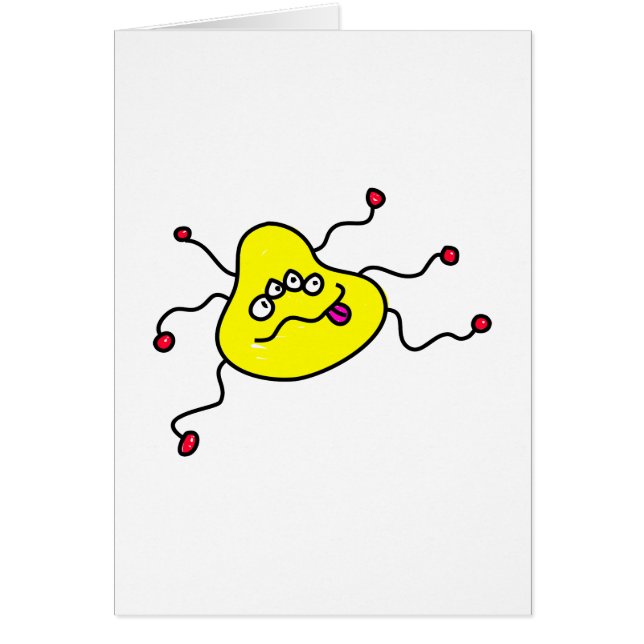 Cartão Gérmen de desenho amarelo (Frente)