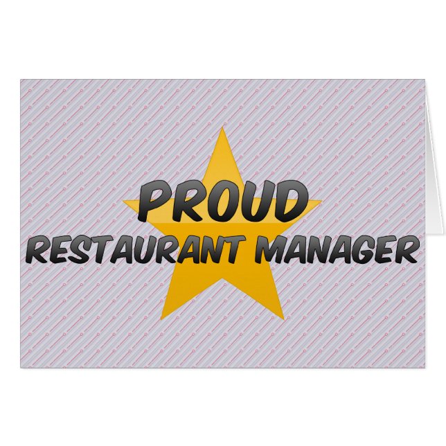 Cartão Gestor de Restaurantes Orgulhoso (Frente Horizontal)
