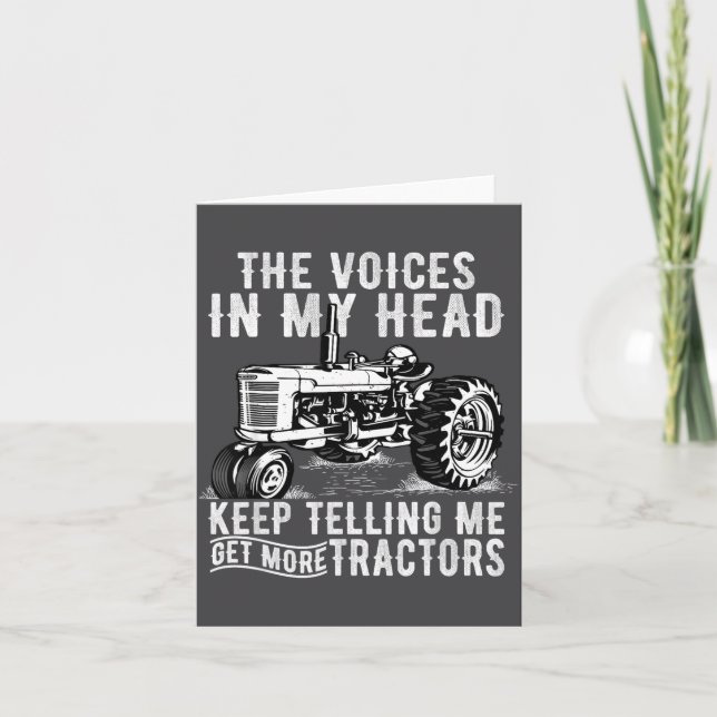 Cartão Get More Tractors Funny Quotes Tractors Driver Far (Frente)