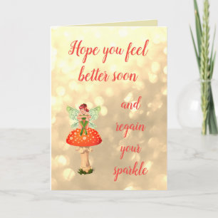 Cartão Get Well Fairy design