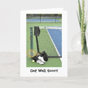 Cartão Get well for tennis player