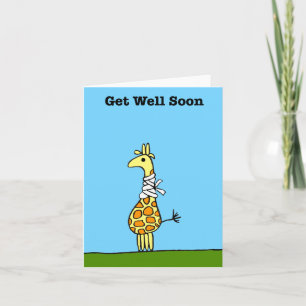 Cartão Get Well Soon Giraffe Card