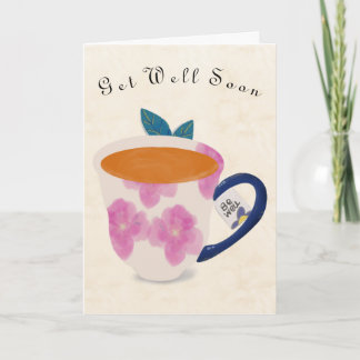 Cartão Get Well Soon Teacup