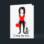 Cartão Getting Old Birthday Card for Women<br><div class="desc">What is a woman to do when she gets old? Well, laugh, of course. By sending the old lady a Crabgrass Cards birthday card, you'll ensure a giggle or two. Telling your friend, mother, grandmother, sister, aunt, or any woman that she's still older than you is the perfect way to...</div>