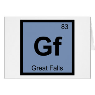 Cartão Gf - Great Falls Montana Química Tabela Periódica