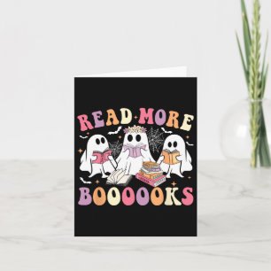 Cartão Ghost Book Bonito Leia Mais Livros Engraçado Profe