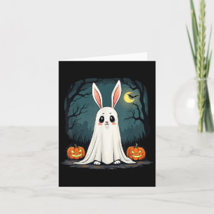 Cartão Ghost Bunny Halloween Tee Boohop! Cute Ghost Bunny