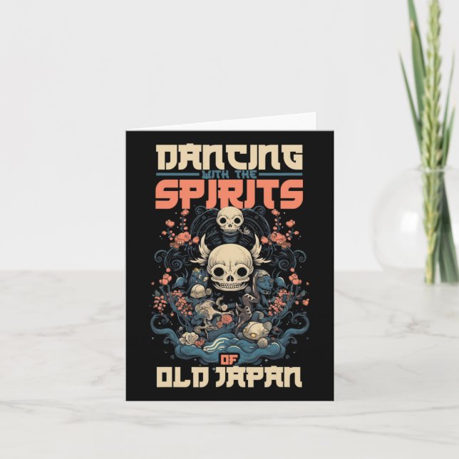Cartão Ghost Demon Dançando Com O Espírito Do Antigo Japã (Frente)
