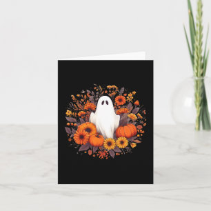 Cartão Ghost Fall Pumpkin No outono Fl