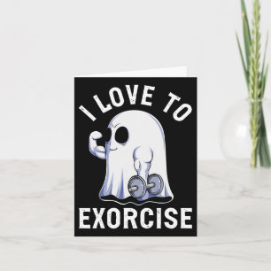 Cartão Ghost Funny Gym Workout Criador de Portes Humor Sp