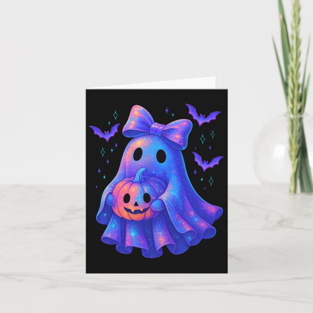 Cartão Ghost Ghost Ghost Arco Halloween Spooky Season Gi (Frente)
