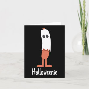 Cartão Ghost Hot Dog Halloweenie Figurume Divertido Comid
