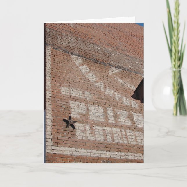 Cartão Ghost Sign in Brighton, Iowa (Frente)