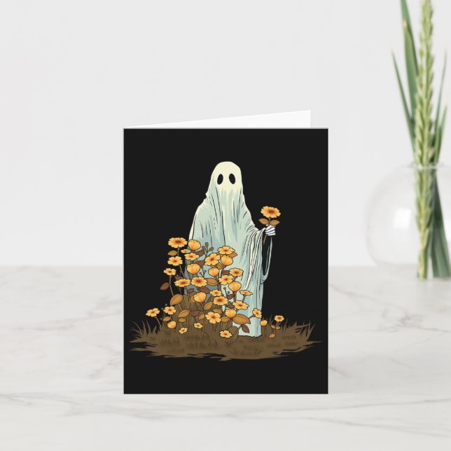 Cartão Ghost Spooky Gótico Fora-de-Corte (Frente)