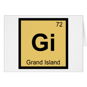 Cartão Gi - Grand Island Nebraska Símbolo Químico da Cida
