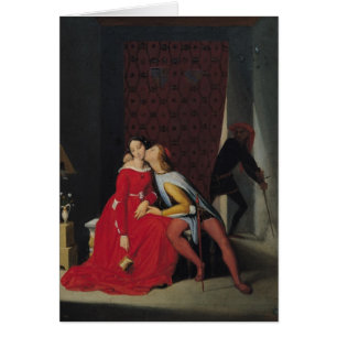 Cartão Gianciotto descobre Paolo e Francesca, 1814
