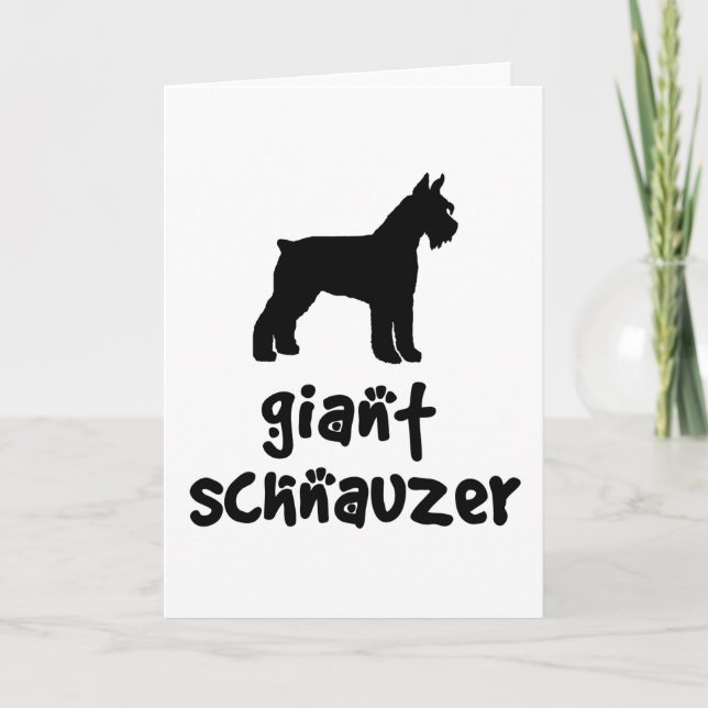 Cartão Giant Schnauzer Com Texto Legal (Frente)