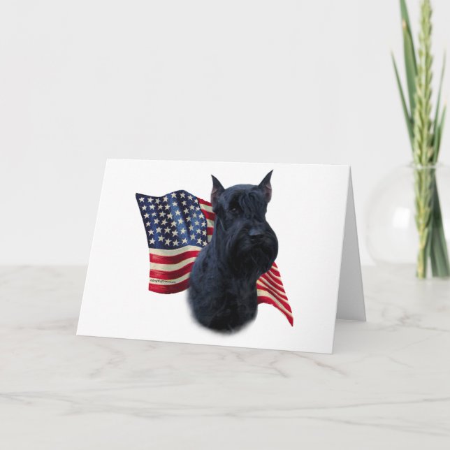 Cartão Giant Schnauzer Flag (Frente)
