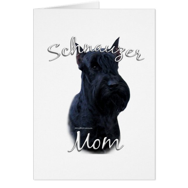 Cartão Giant Schnauzer Mãe 2 (Frente)