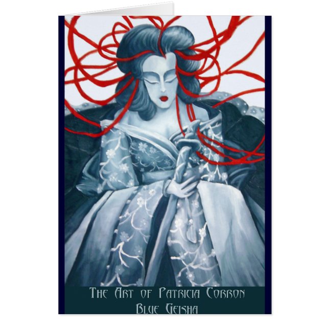 Cartão Giesha azul (Frente)