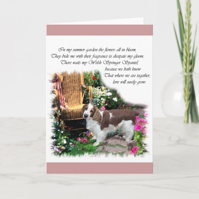 Cartão Gifes de Arte do Welsh Springer Spaniel (Frente)