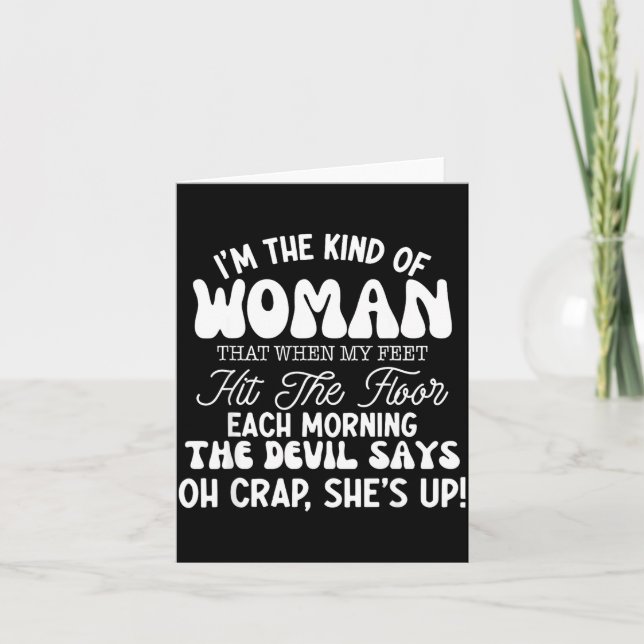 Cartão Gift For Women Motivational Quote Confident Woman  (Frente)