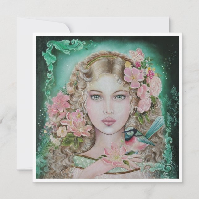 Cartão Gift from the fairy wren square greeting card (Frente)