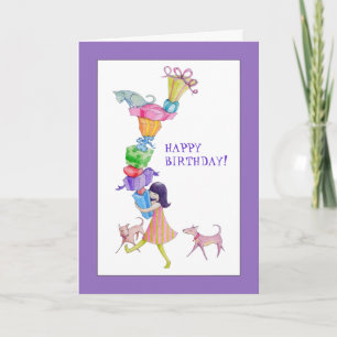 Cartão Gifts Girl Birthday Card