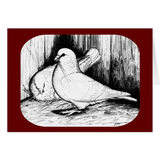 Cartão Gigante Runt Pigeons (Frente horizontal)