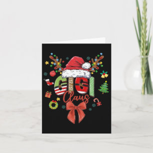 Cartão Gigi Claus Coquette Christmas Matching Family Xmas