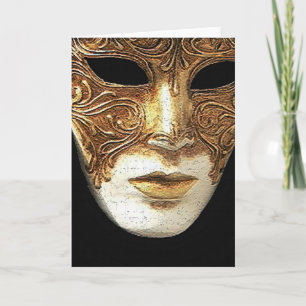 Cartão Gilded Mask Greeting Card