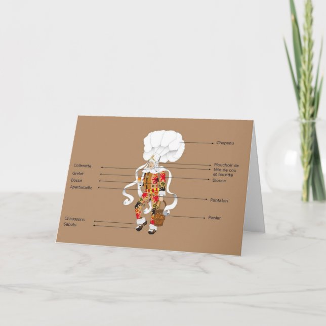 Cartão Gille de Renda de Binche Notecard (Frente)