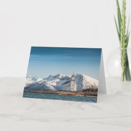 Cartão Gimsoy Church Lofoten Noruega