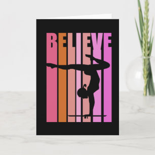 Cartão Ginasio de Meninas Ginástica Meninas Invertida Ros