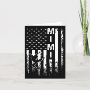 Cartão ginasta Mimi America Flag Vintage Chris