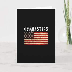 Cartão Ginástica Grunge Americana Bandeira EUA