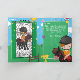 Cartão Ginger Boys Equestrian Você É um Aniversário Desaf